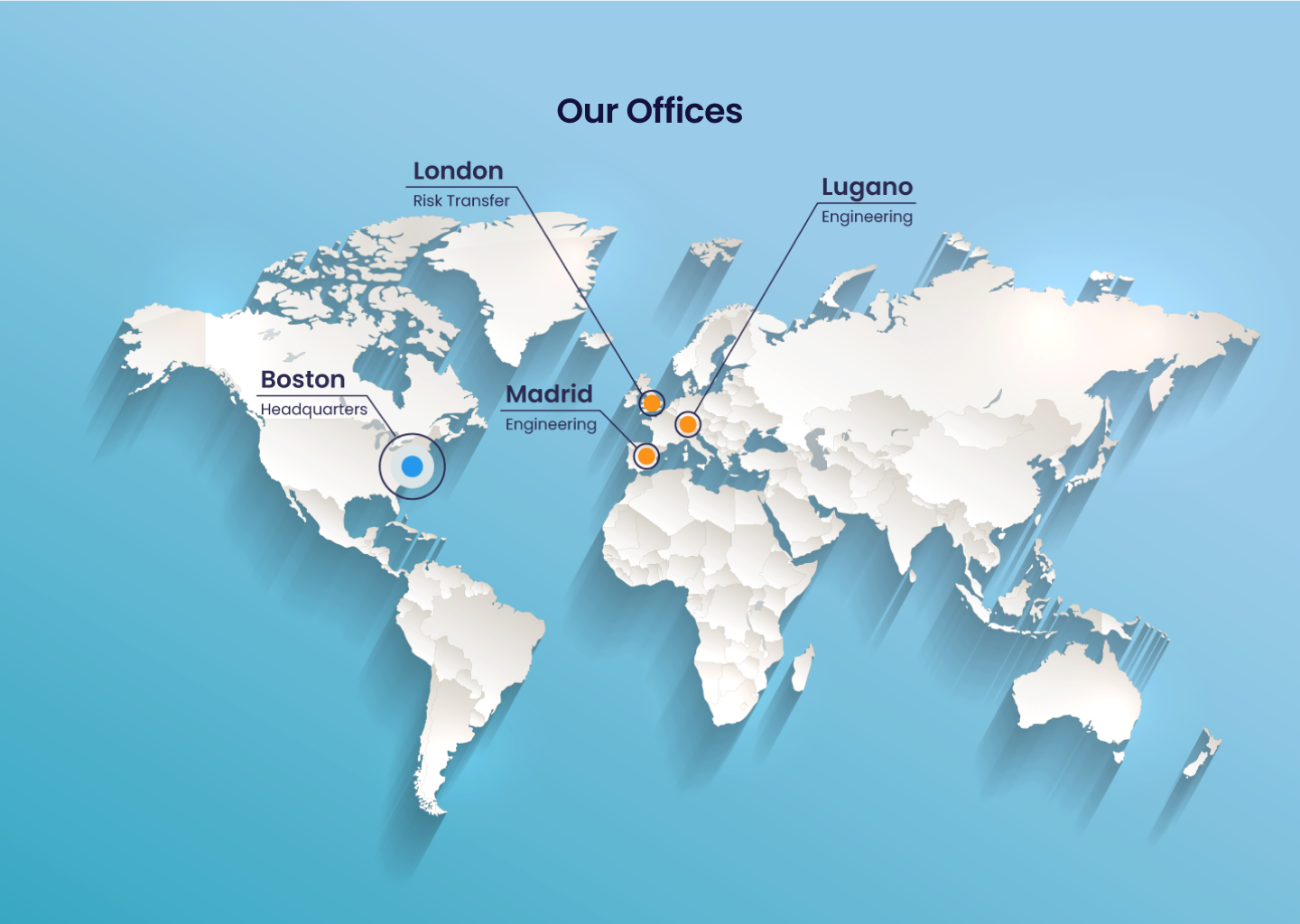 A map of DeNexus worldwide locations